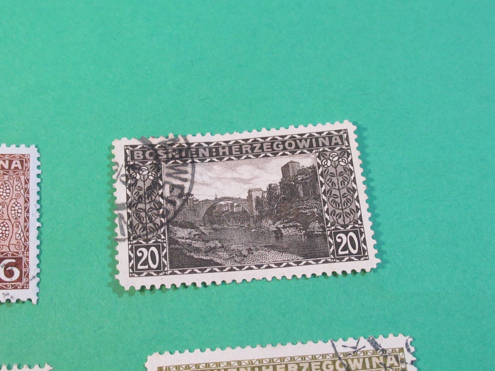 BOSNIEN HERZEGOWINA BOSNIA 6 STAMP LOT USED ISSUED 1879 - 1906 SCENIC VIEWS