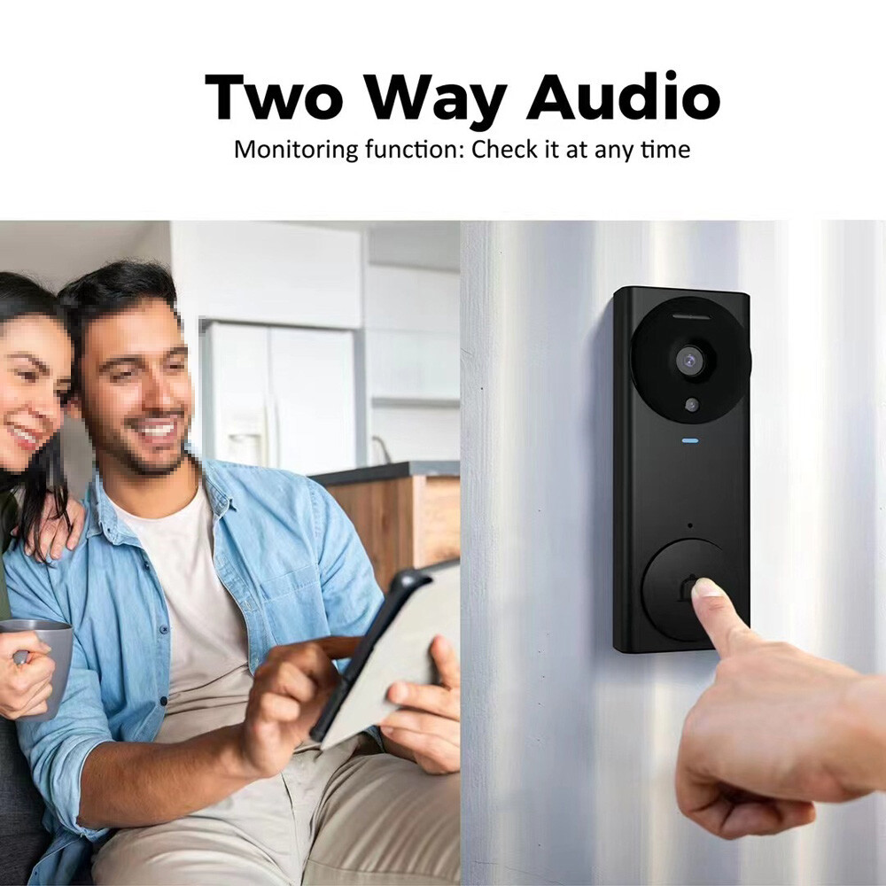 Smart Wifi Ring Doorbell Security Intercom Night Vision Video Camera Door Bell