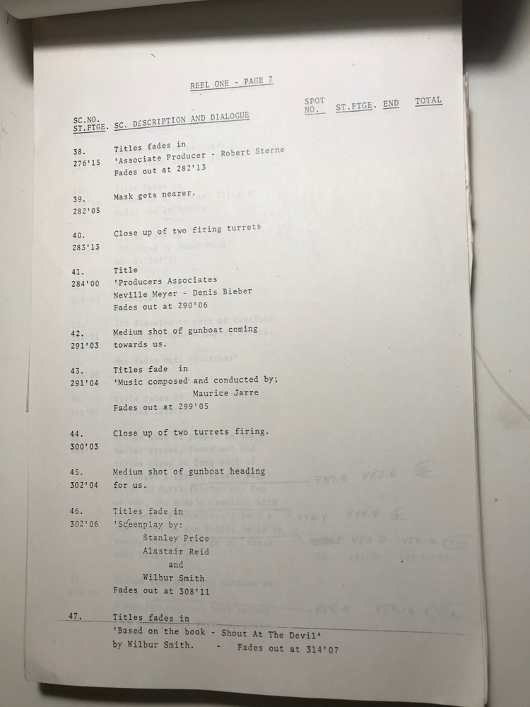 1977 Horror Movie Shout At The Devil Full Release Script International Version