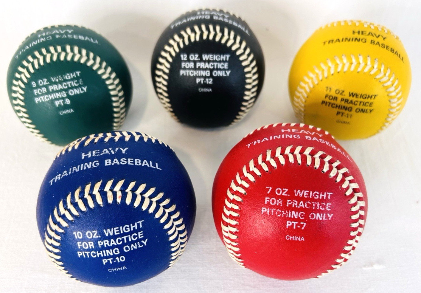 Worth Heavy Pitching Practice Baseball Training Balls ~ Set of 5