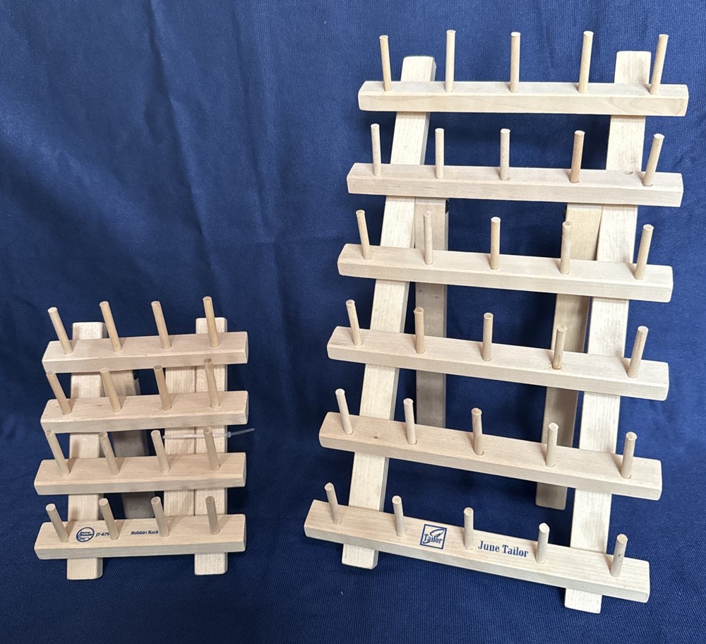 2 June Tailor Racks 30 -Spool Thread & 32 Bobbin Rack