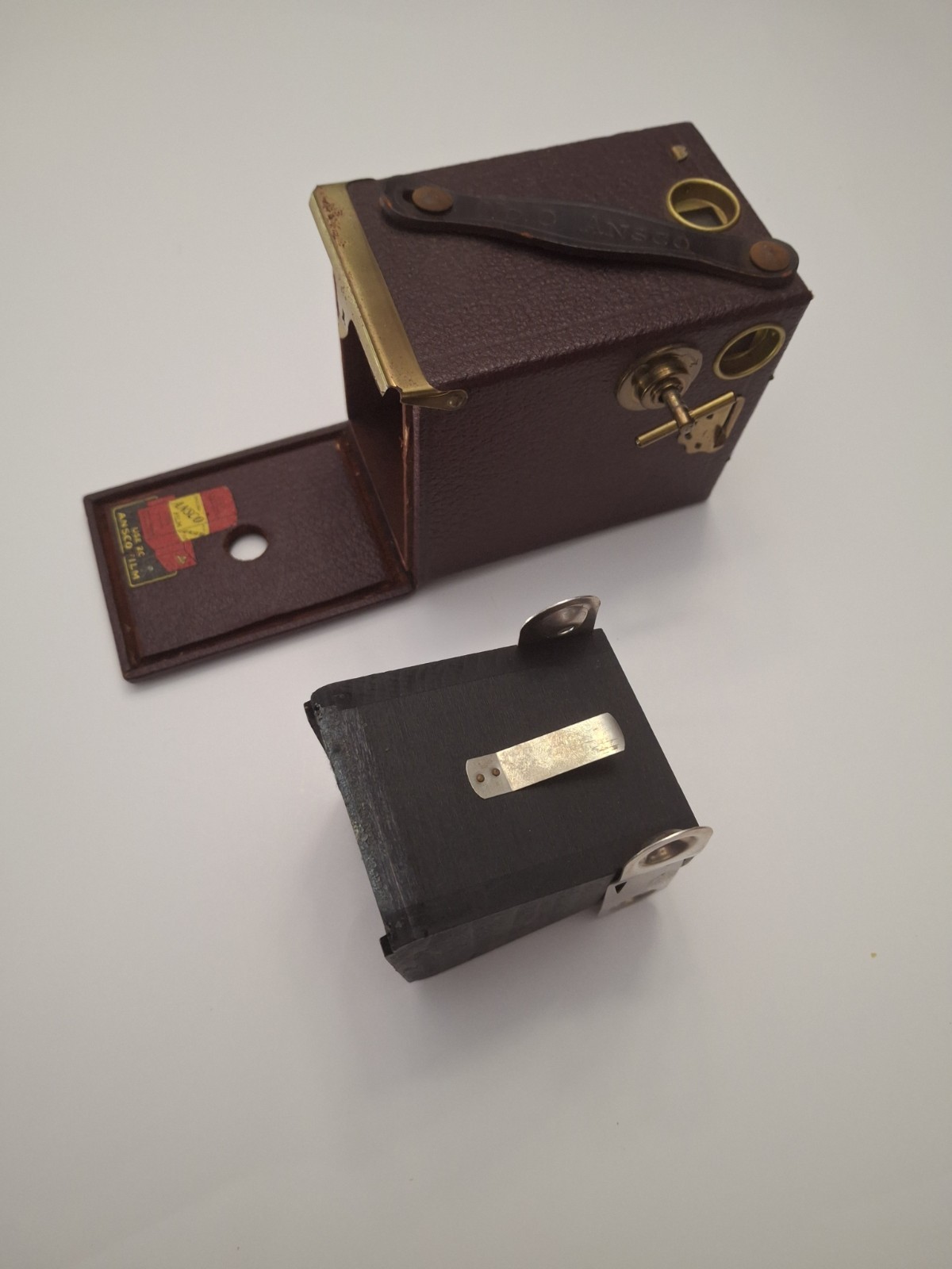 Antique Ansco No. 0 Buster Brown Special Box Camera With Original Box & Manual