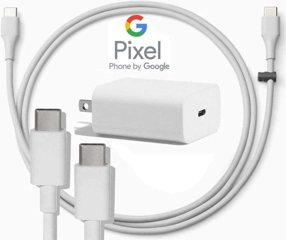 Google USB-C Fast Charger & USB-C to USB-C Cable Set Google Pixel 7,8,9 Pro