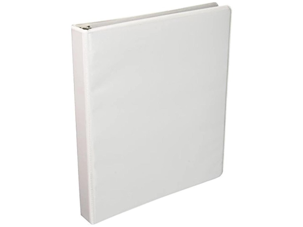Business Source View Binder w/ 2 Inside Pockets 1" Capacity White 09953