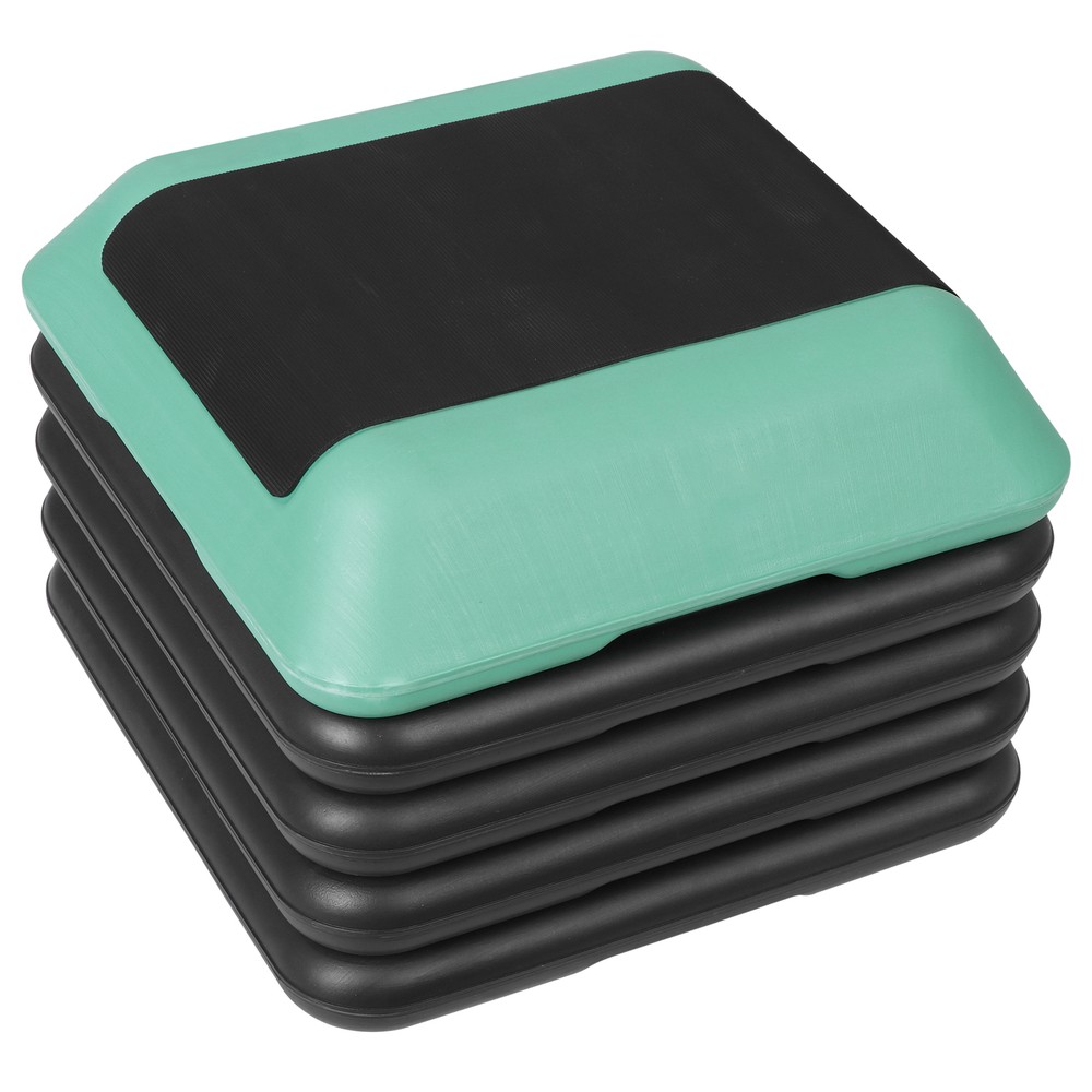 16"x16" Adjustable Step Aerobic Stepper Platform 4"-12" Exercise Workout Green