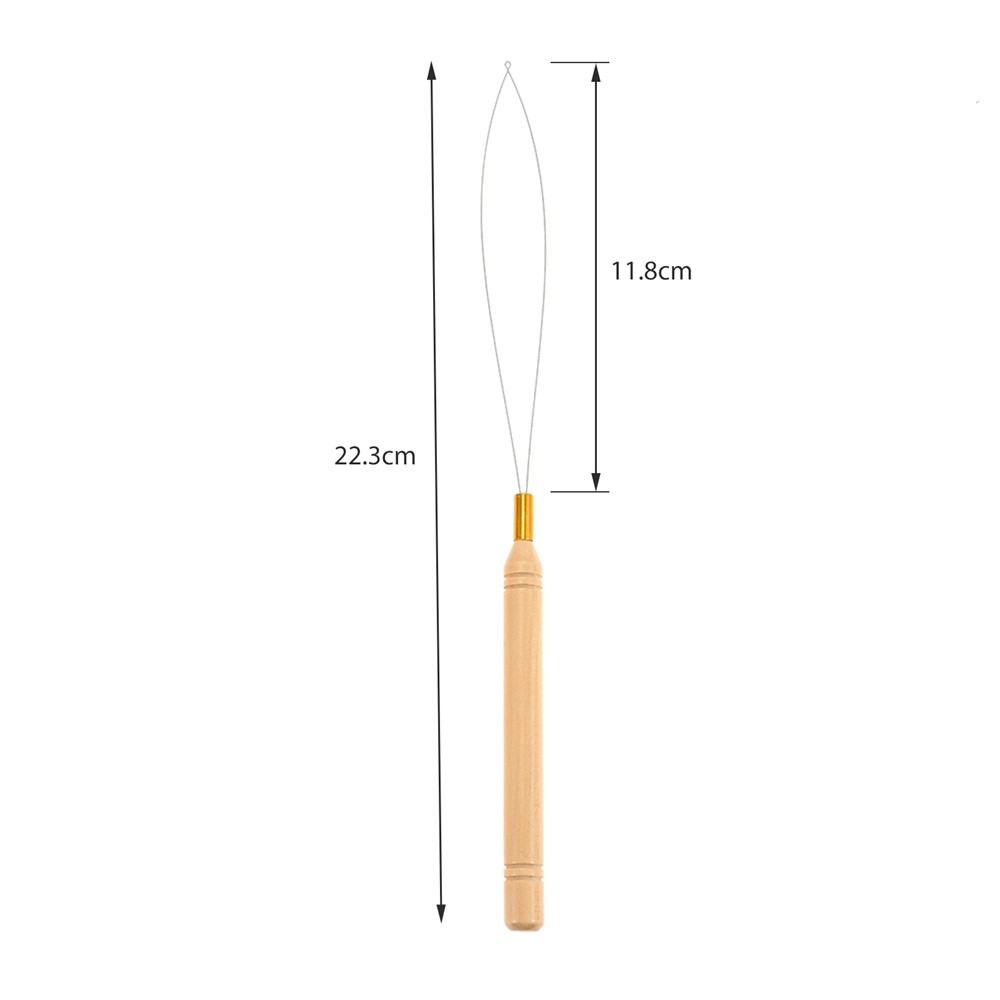 10Pc Hair Extension Loop Needle Threader 22.3cm Pulling Tool for Beaded Bracelet