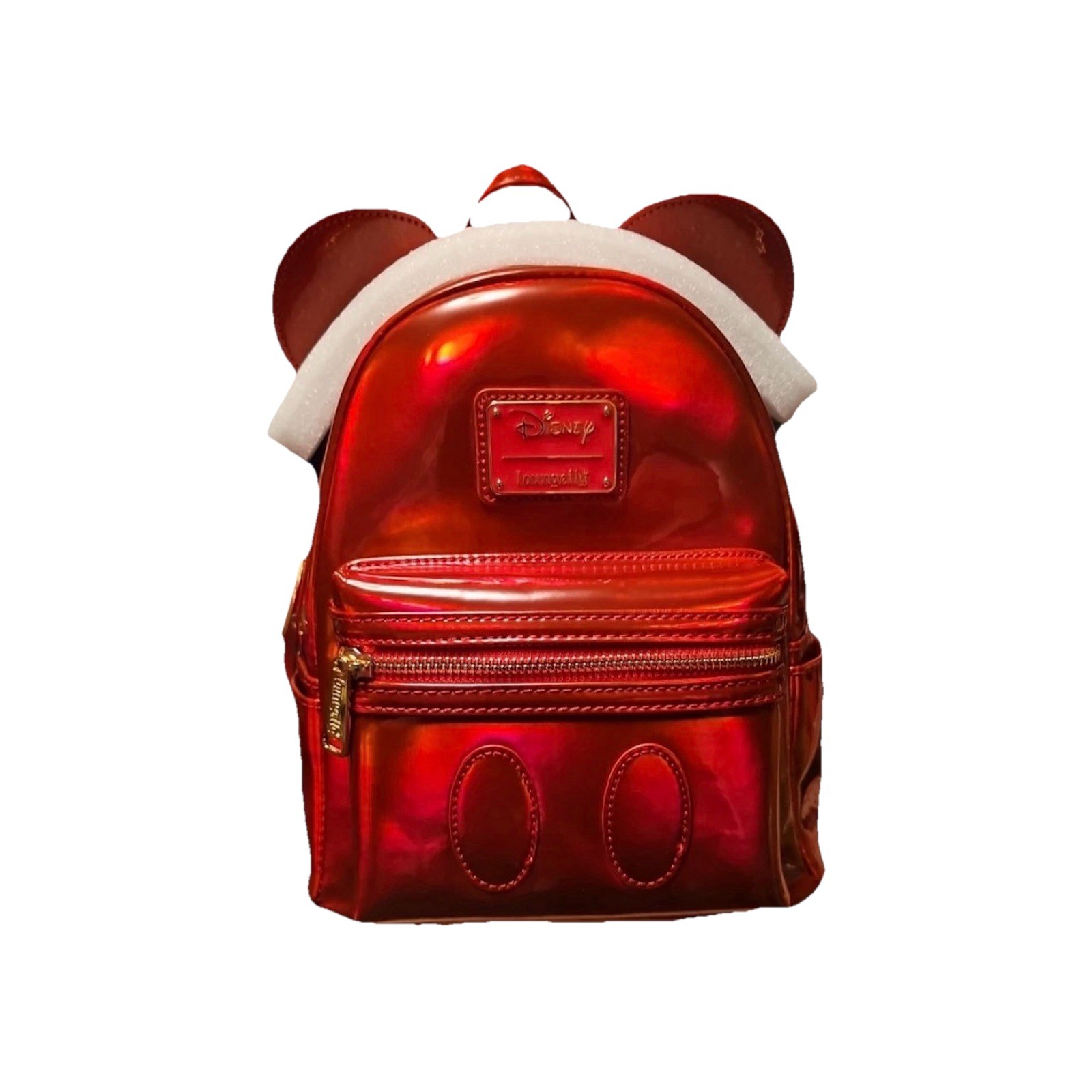 Loungefly Disney Mickey Mouse Holographic Ruby Oil Slick Mini Backpack