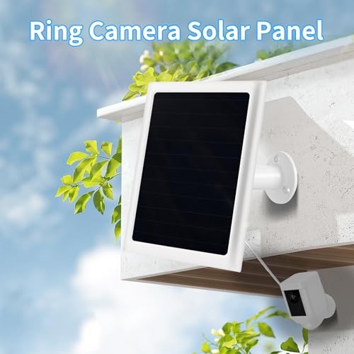 Solar Panel Charger for Ring Camera, Compatible with Stick Up White-1Pack