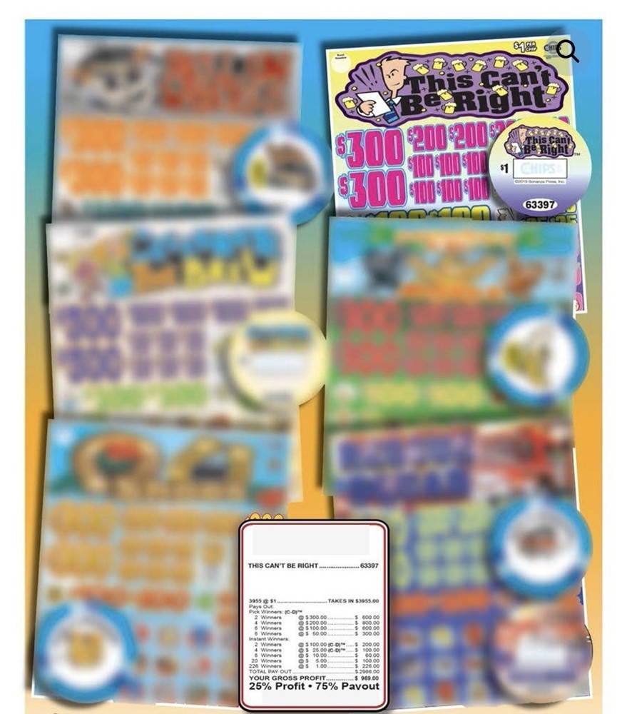 Pull Tab Tickets - Chip - Game - This Can't be right - 3,955 ct