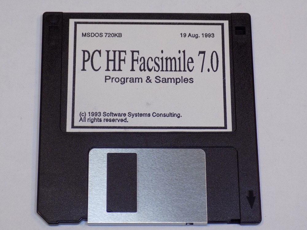 HF Facsimile 7.0 1993 Software System Consulting 3.5" Disk Windows PC Computer