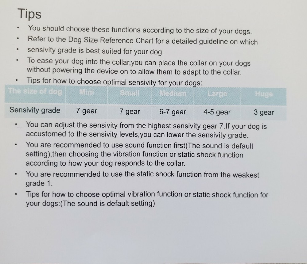 No Bark Training Collar w/Smart Detection Vibration & Harmless Shock-Blue