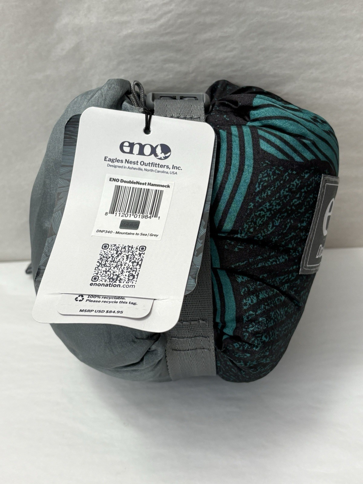 New ENO Hammock DoubleNest® Mountains to Sea/Grey ENO DNP340