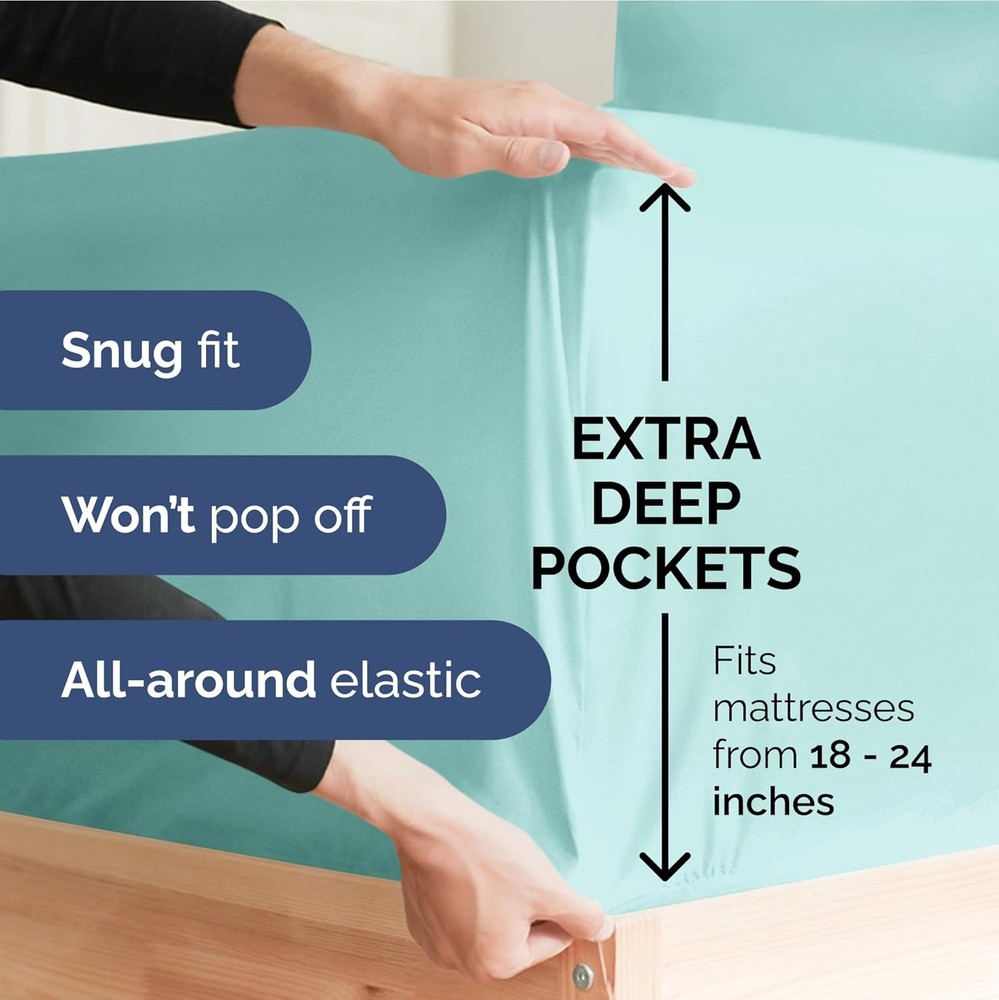 4 Piece Breathable Cooler - Blue Sheet Set