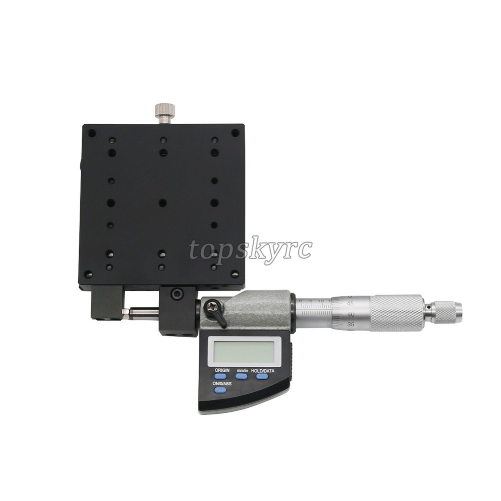 X-Axis Manual Linear Stage High Precision 80*80mm with Digital Micrometer LCD ts