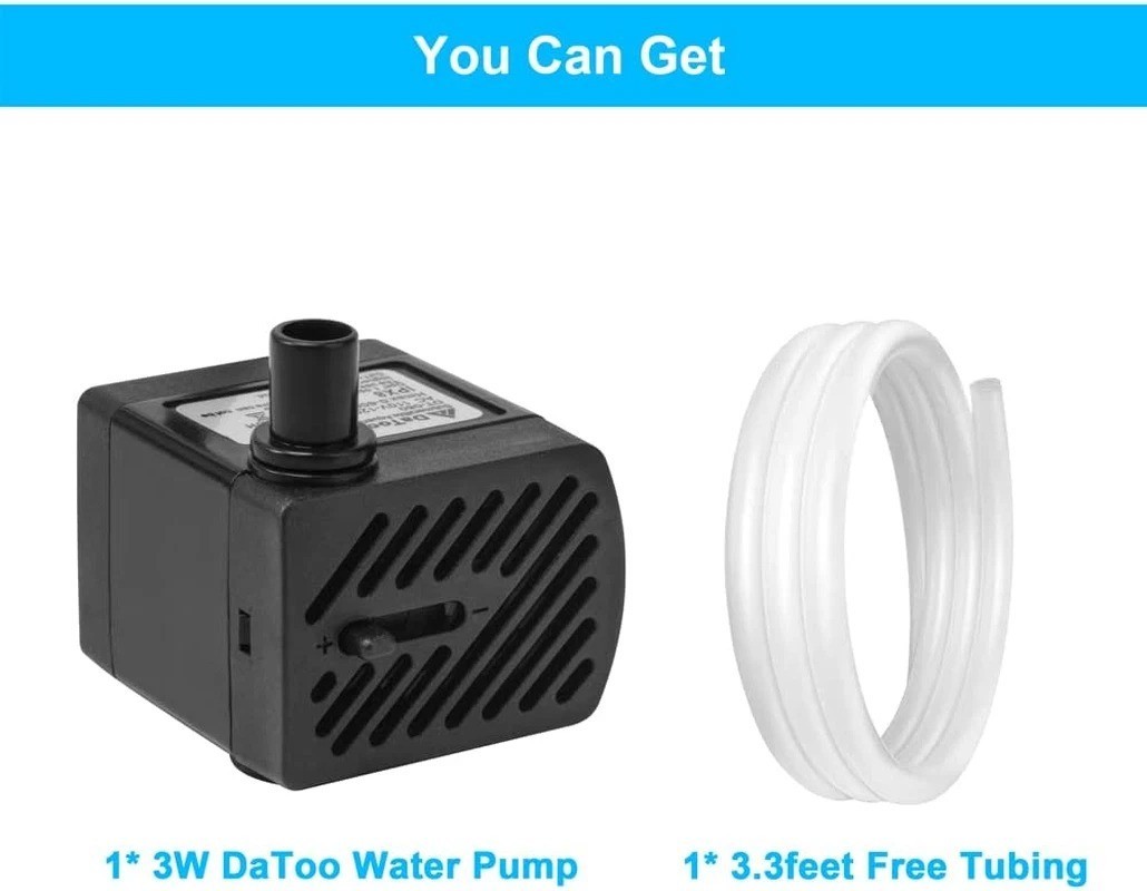 50GPH 3W Small Submersible Water Pump Mini Fountain Pump Ultra Quiet for Aquariu