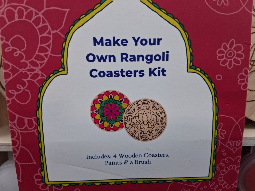 Make Your Own Rangoli Coasters Kit DIY Set