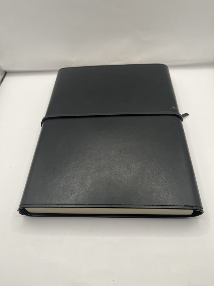 Genuine Leather Notebook Black New