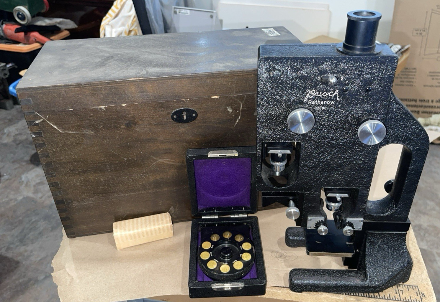 RARE Busch Rathenow Comparison Microscope, Dual Optical, Metallurgical, Forensic