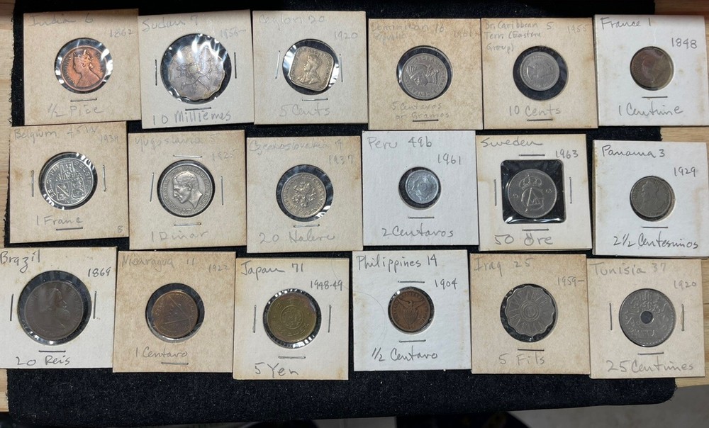 Assorted World Foreign 18 Coins Lot #2