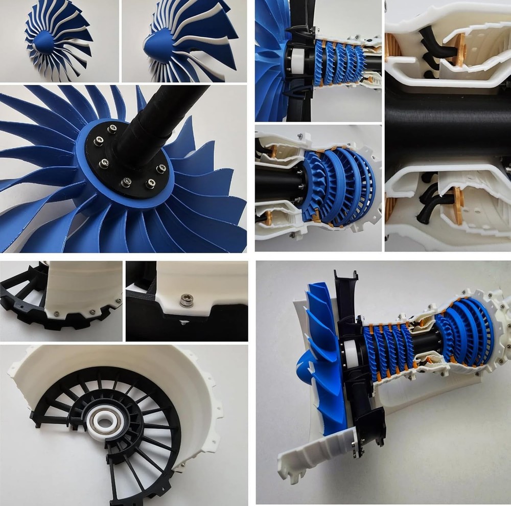 for Bambu Lab Makerworld MH006 Jet Engine Model Components kit 006 Engine...
