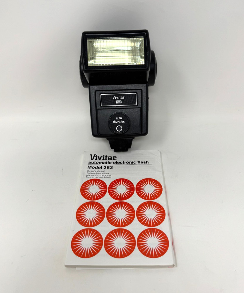 Vivitar 283 35mm Automatic Electronic Camera Flash Thyristor Untested