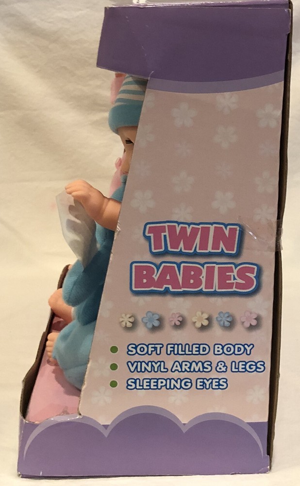 Polyfect Twin Dolls. Eyes Close When Tilted Back. Still In Package. New