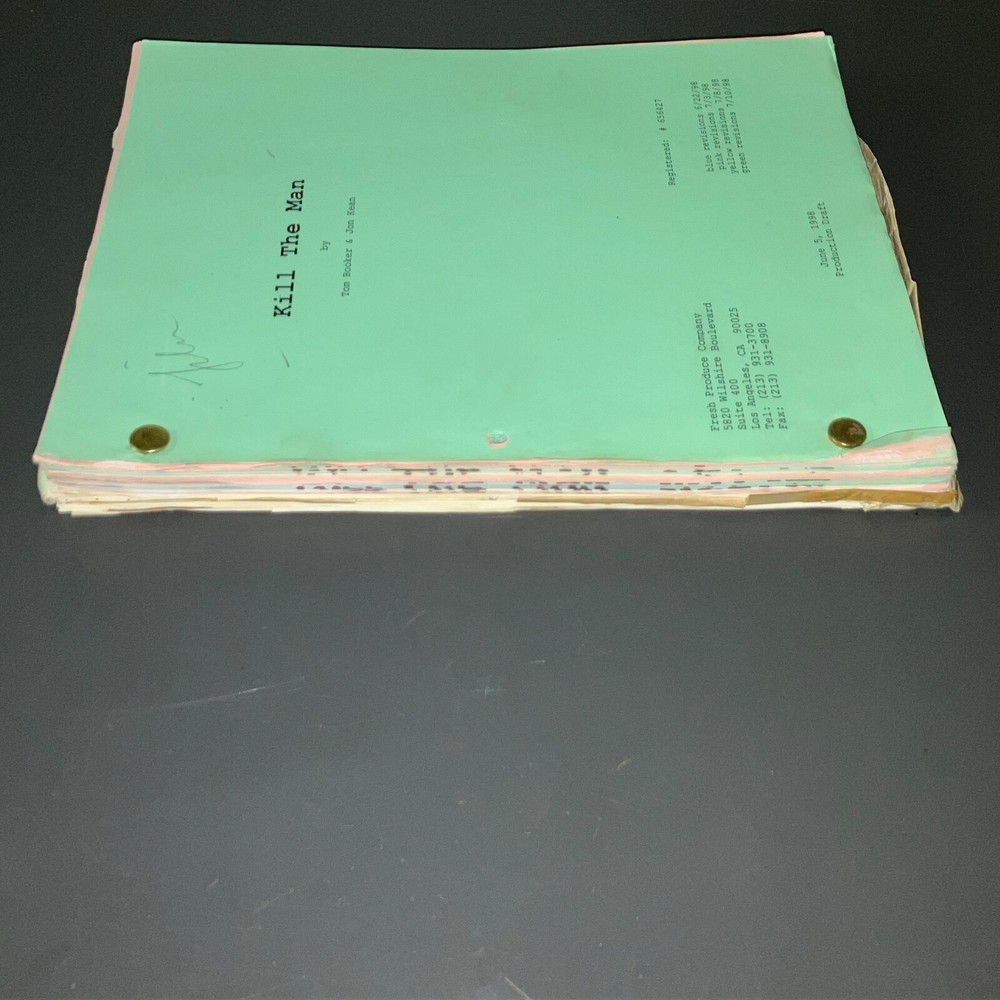KILL THE MAN (7/10/98) Sound Mixer Prod. Final Draft w/Notes + COA!