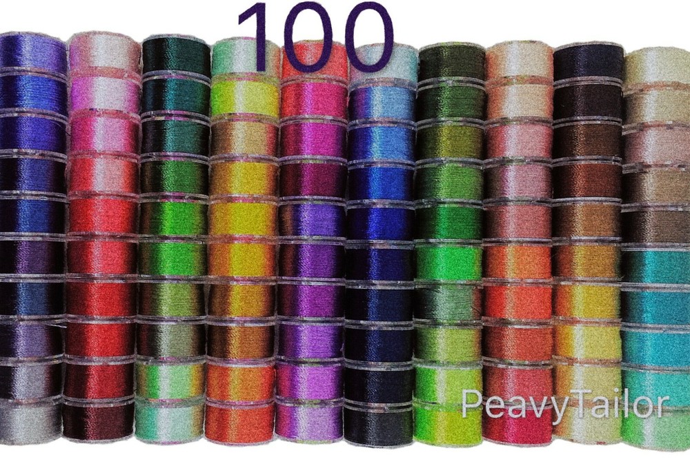 100 Colors Prewound Sewing Thread Bobbins Specialty Threads Master Set