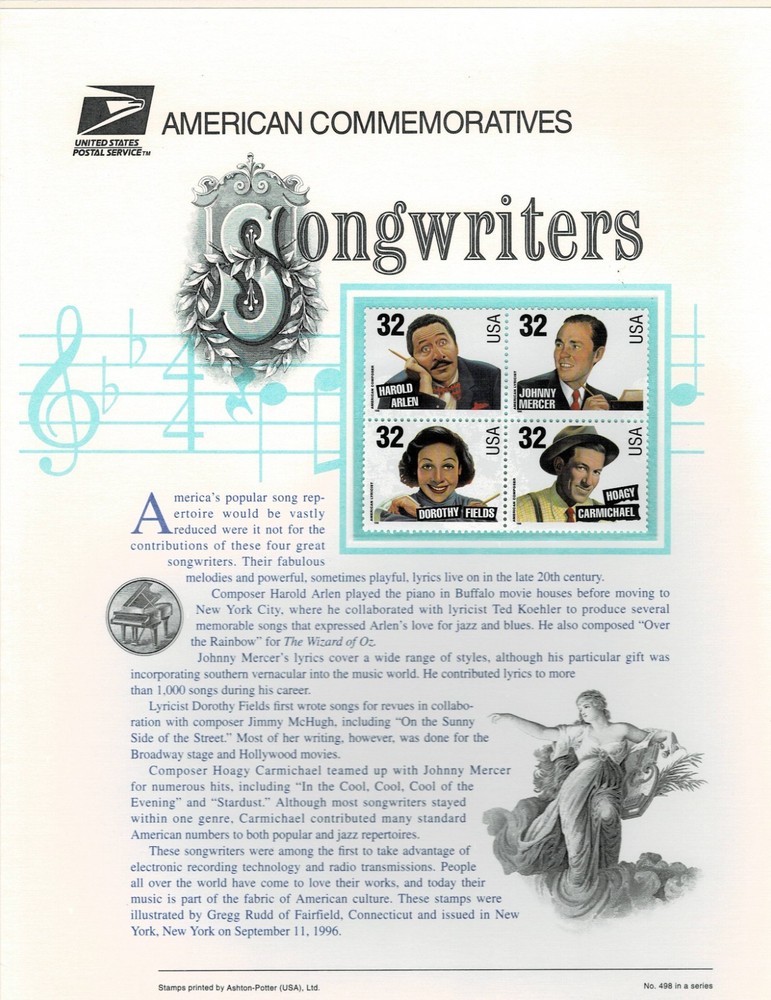 USPS Commemorative Stamp Panels USPS 1996