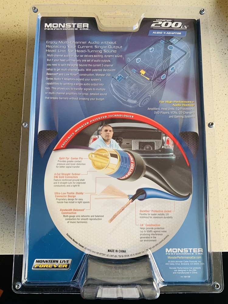 Monster Performance Car Audio Y-Adaptors