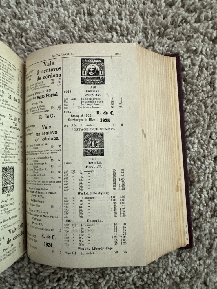 Scott Standard Postage STAMP CATALOG The 1927 Edition -- WHOLE WORLD