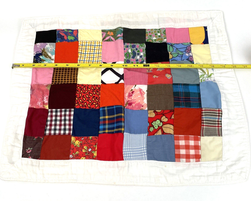 Vintage Doll Quilt Patchwork 20 x 16 Bedding