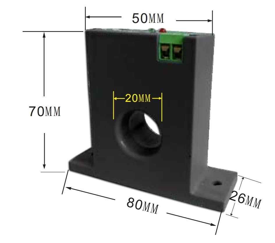 Current Sensing Relay AC Current Sensing Switch 0-100A Normally Open Amp Sensor