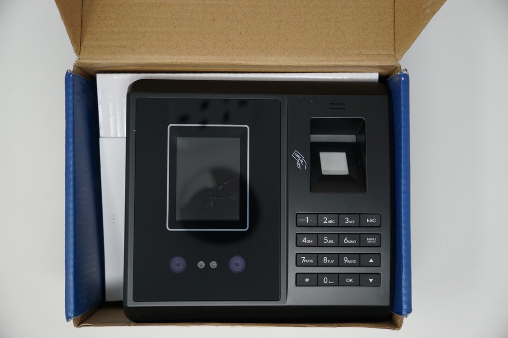 Time Clock, Face, Card & Fingerprint Attendance Machine Damaged Screen Untested