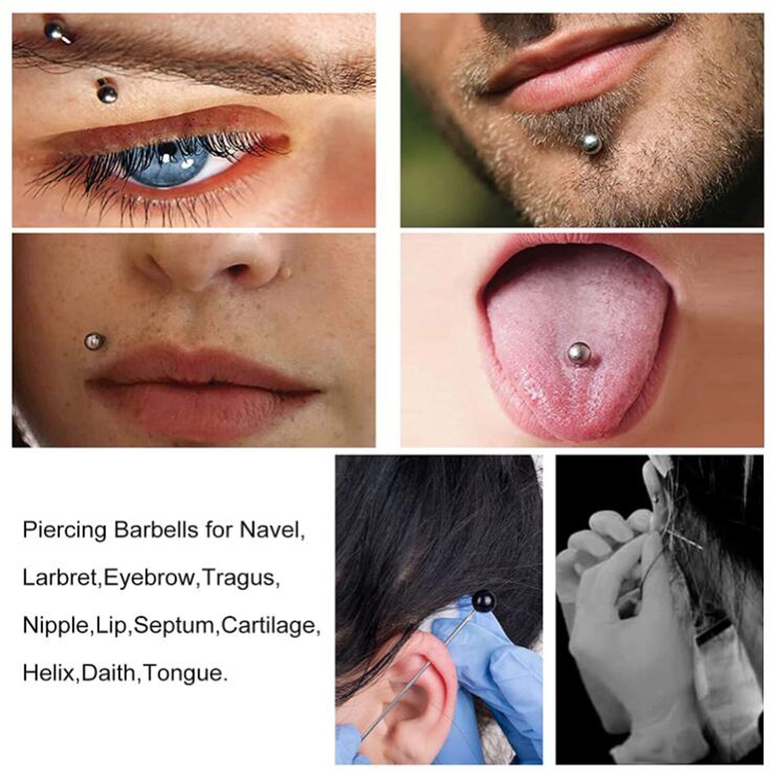 5/10/50 Pro I.V Catheter Body Piercing Needles 14,16,18,20,22G Navel Ear Nose