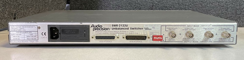Audio Precision SWR-2122U Unbalanced Switcher