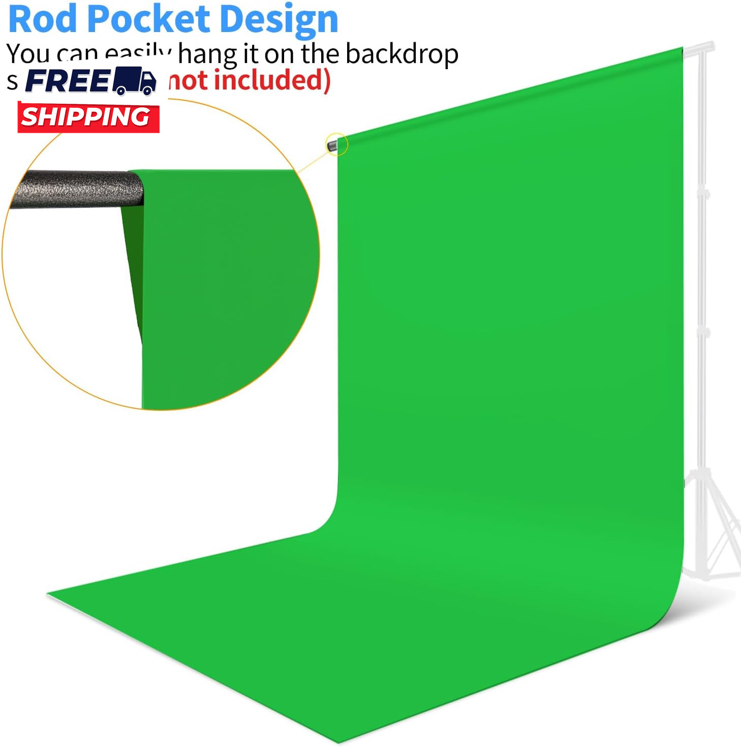 Green Screen Backdrop 5X7 Ft Photography Chroma Key Greenscreen Background Sheet