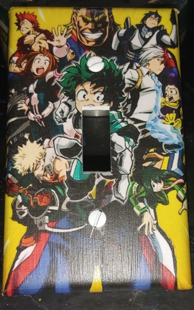 Custom Handmade My Hero Academia Style #5 Single toggle Light Switch Cover