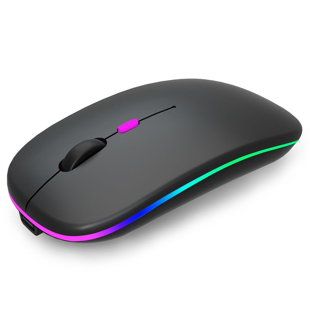 Wireless Bluetooth Mouse Rechargeable Laptop Mice with LED Use Portable