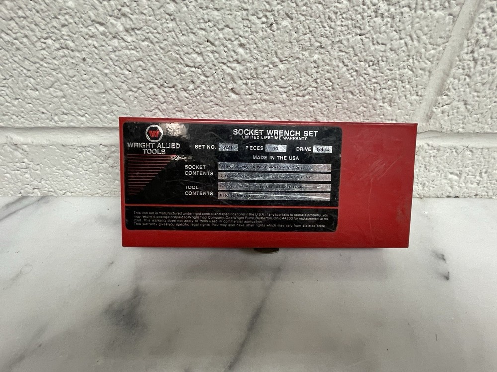 Wright Allied Tools Socket Wrench Set (Box Only)