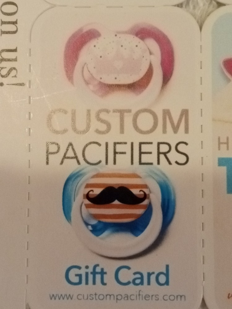 Custom Pacifiers Gift Card 30$ Value