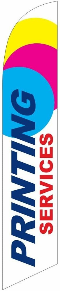 Printing Services Feather Banner Swooper Flag -No Wind Required- Replacement...
