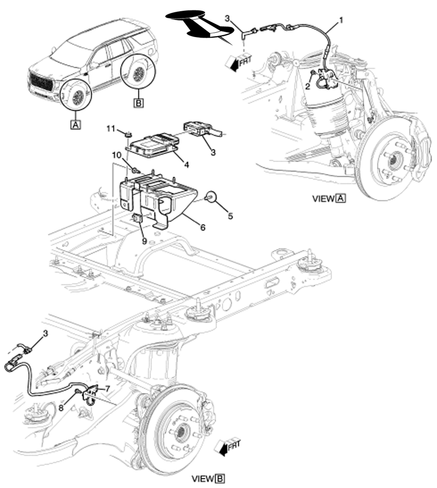 Electronic Suspension Front Vertical Accelerometer & Sensor Escalade Tahoe Yukon