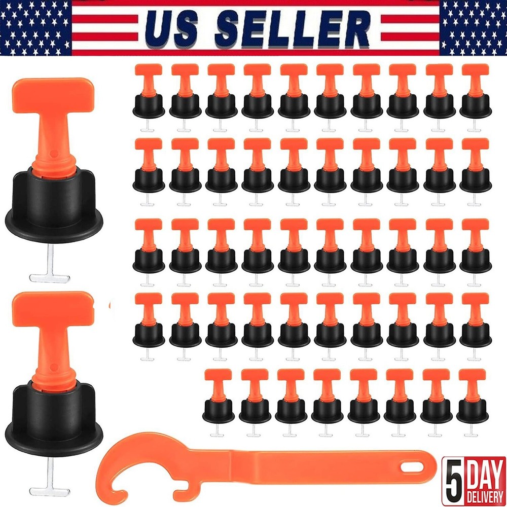 100/200pcs Tile Leveling System Kit Reusable Tile Spacer Wall Floor Clips Tool Z
