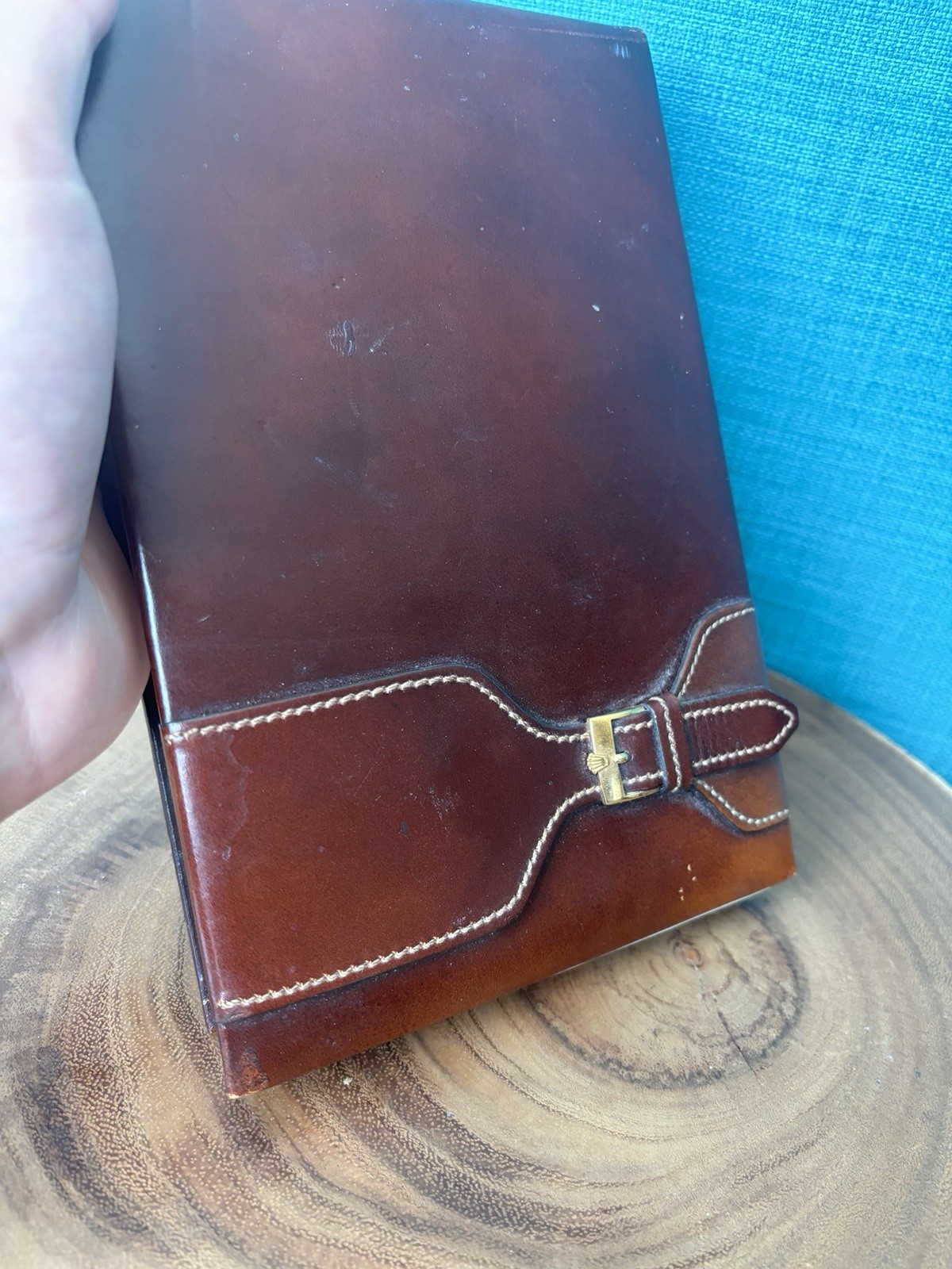 Vintage Rolex Leather Bound Dealer’s Quote Notepad Book With Paper 70’s Gold