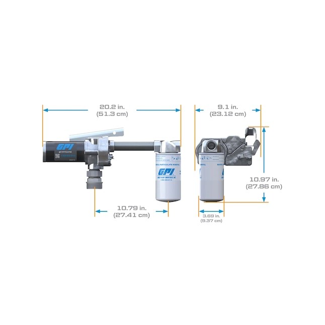 GPI M-180S-ML 12V Fuel Transfer Pump w/ Filter Kit 18 GPM Diesel Gas Pump