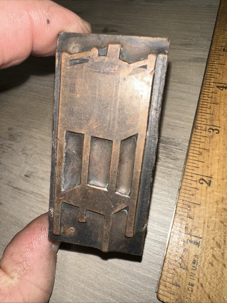 Printing Block “ Unknown Machine ??” Copper Face Letterpress