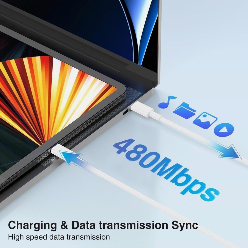 USB-C to USB-C Fast Charging Cable Type C Charger Cord Data Sync USB C