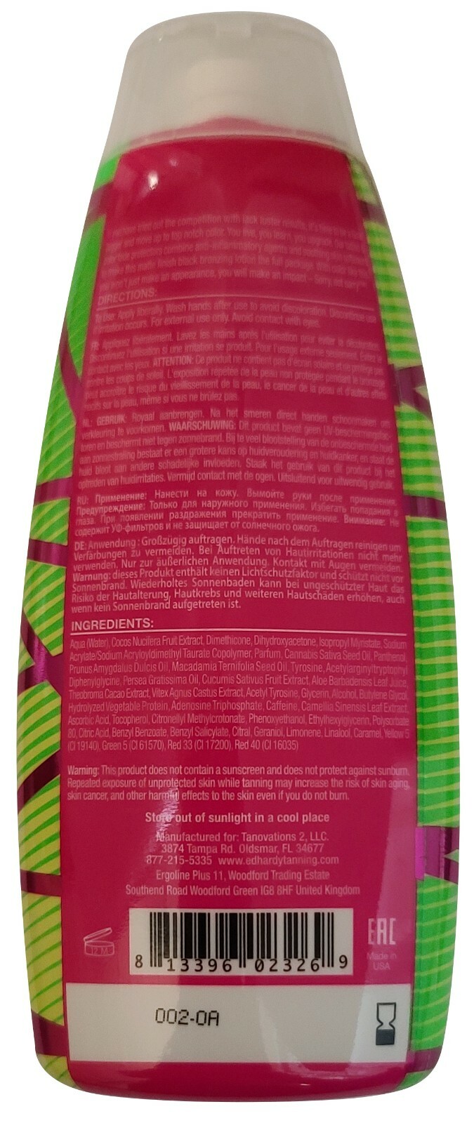 Ed Hardy SORRY NOT SORRY 50x Bronzer Tanning Lotion Tanovations 10 oz