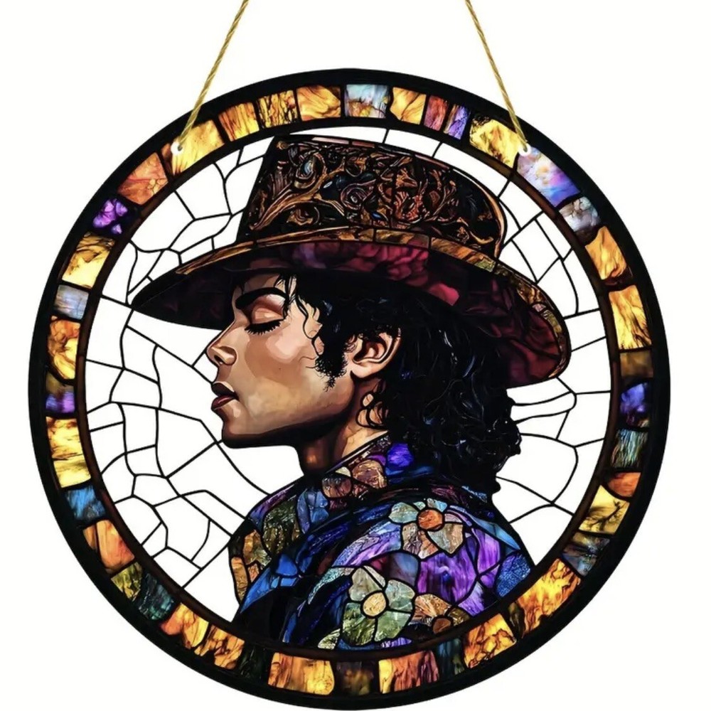 Suncatcher Stained Acrylic Flat 2-D 8” Michael Gift